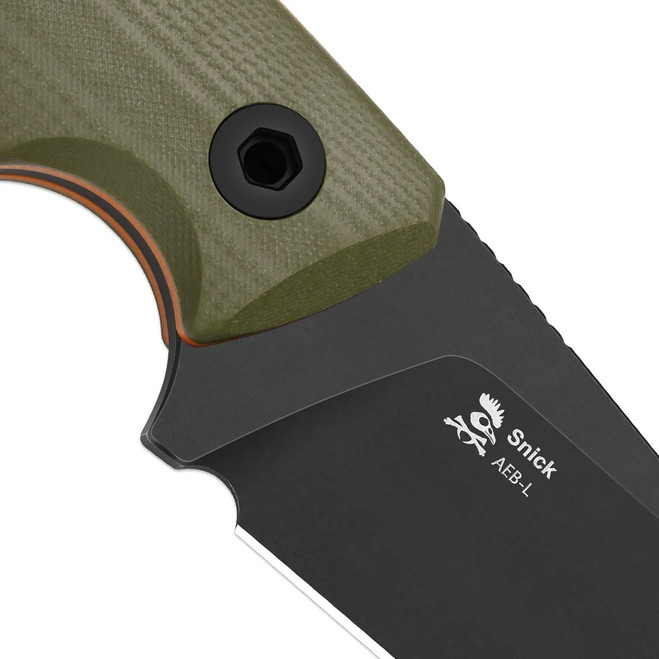 Kizer Snick Fixed Blade Knife Olive Green G10 Handle AEB-L