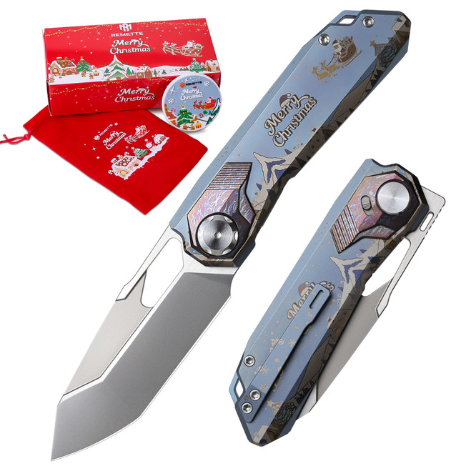 Christmas Edition Remette RT-Peregrine Falcon Folding Knife Blue