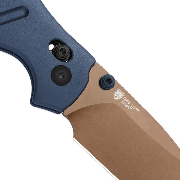 Kizer C01C 2.9 CD Folding Knife Blue Aluminum Handle Elmax Drop
