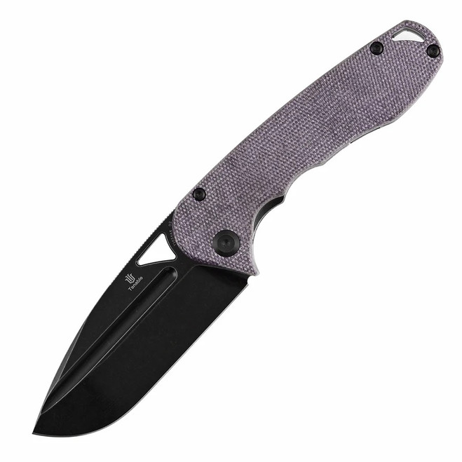 Tenable Bombur Folding Knife Purple Micarta Handle D2 Drop Point
