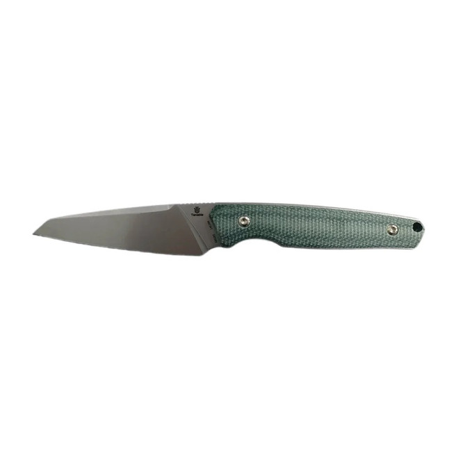 Tenable Parr Fixed Blade Knife Green Micarta Handle 14C28N Reverse