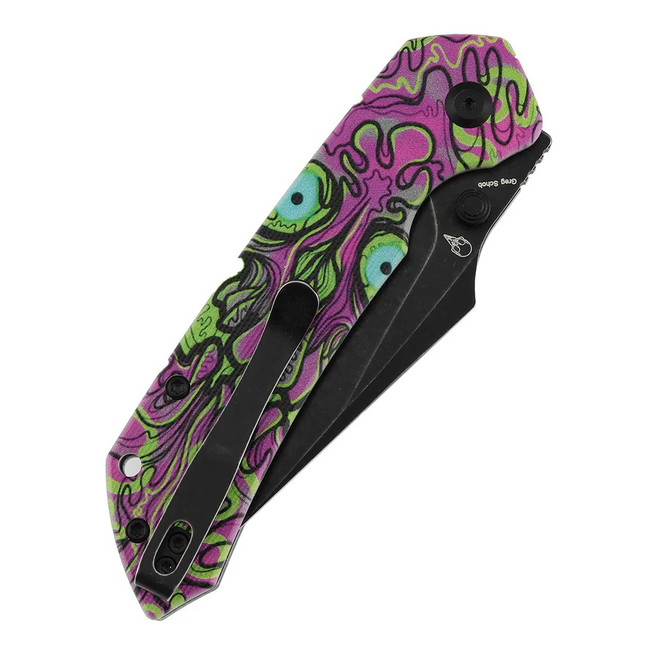 Tenable Fenrir Folding Knife Jade G10/Purple Undead Handle D2