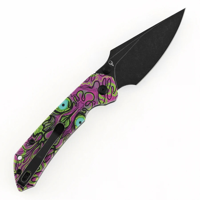 Tenable Fenrir Folding Knife Jade G10/Purple Undead Handle D2