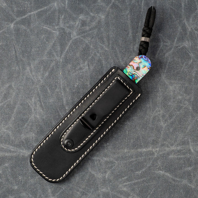 Jack Wolf Knives Collusion Fixed Blade Titanium Stripe Handle S90V