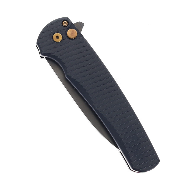 Pro-Tech Knives Malibu Button Lock Folding Knife Aluminum Dragon