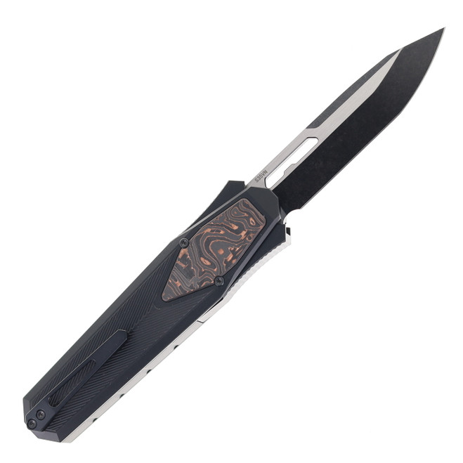 その他 3s Remette Swordfish Folding Knife Black Aluminum Handle S35VN