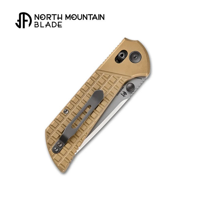 North Mountain Chop Folding Knife Brass Handle SLD-Magic Tanto