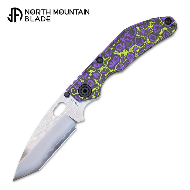 North Mountain BBNM Folding Knife Joker Purple/Yellow Carbon Fiber