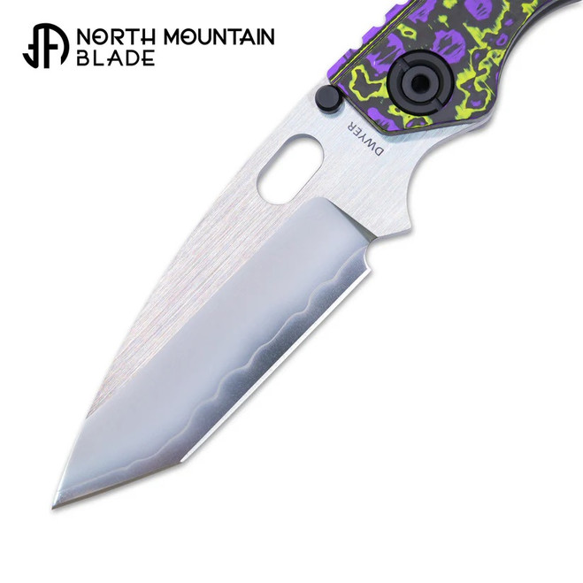 North Mountain BBNM Folding Knife Joker Purple/Yellow Carbon Fiber