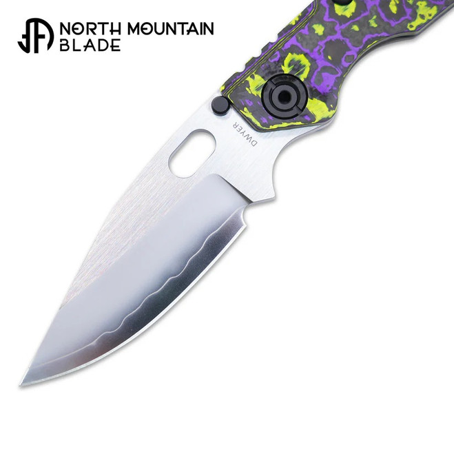 North Mountain BBNM Folding Knife Joker Purple/Yellow Carbon Fiber