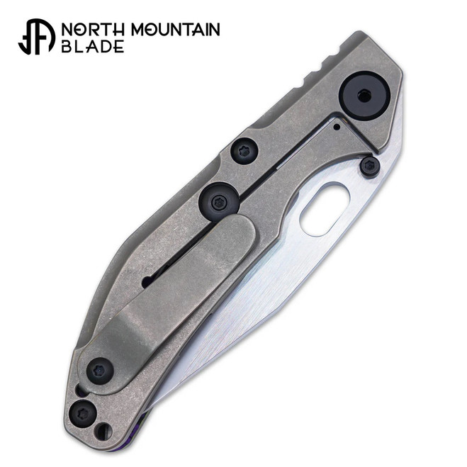 North Mountain BBNM Folding Knife Joker Purple/Yellow Carbon Fiber