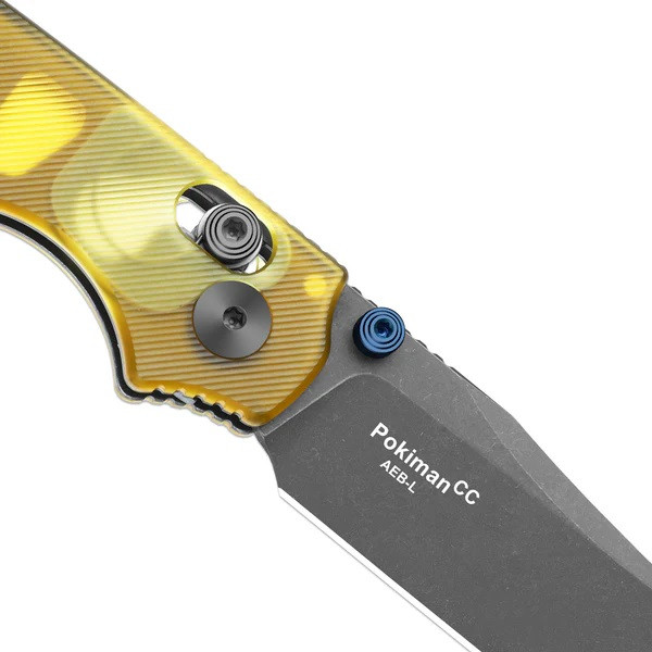 Kizer Pokiman CC Folding Knife Yellow PEI Handle AEB-L Clip Point