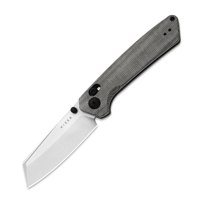 Kizer Madrac Folding Knife Black Norplex UltreX Micarta Handle