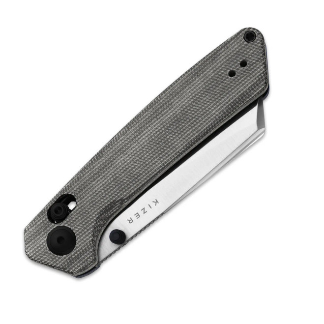 Kizer Madrac Folding Knife Black Norplex UltreX Micarta Handle