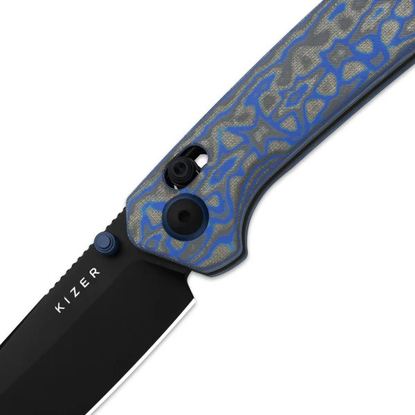 Kizer Madrac Folding Knife Multicolor Vortex Micarta Handle Nitro