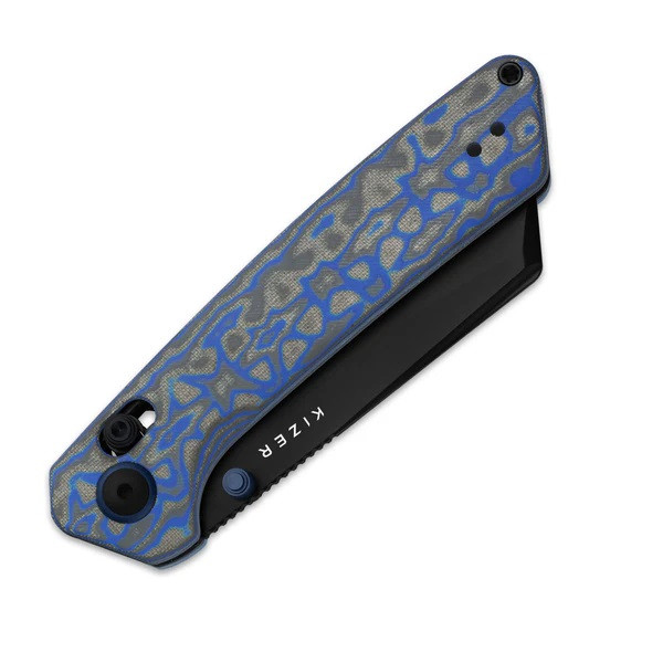 Kizer Madrac Folding Knife Multicolor Vortex Micarta Handle Nitro