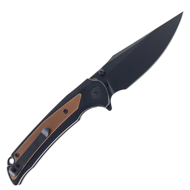 WIXCO Scort Folding Knife Black Aluminum/Steel Handle 14C28N Plain