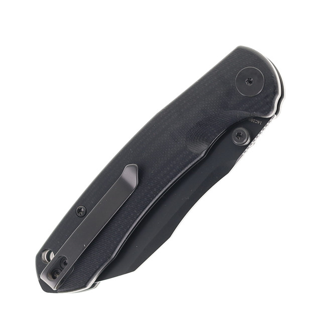 WIXCO Axor Folding Knife Black G10 Handle 14C28N Plain Black Blade