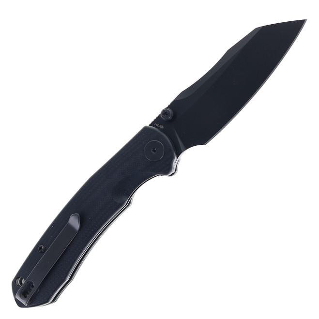 WIXCO Axor Folding Knife Black G10 Handle 14C28N Plain Black Blade
