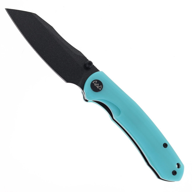 WIXCO Axor Folding Knife Blue G10 Handle 14C28N Modified Sheepsfoot Plain Black Blade WX15-C
