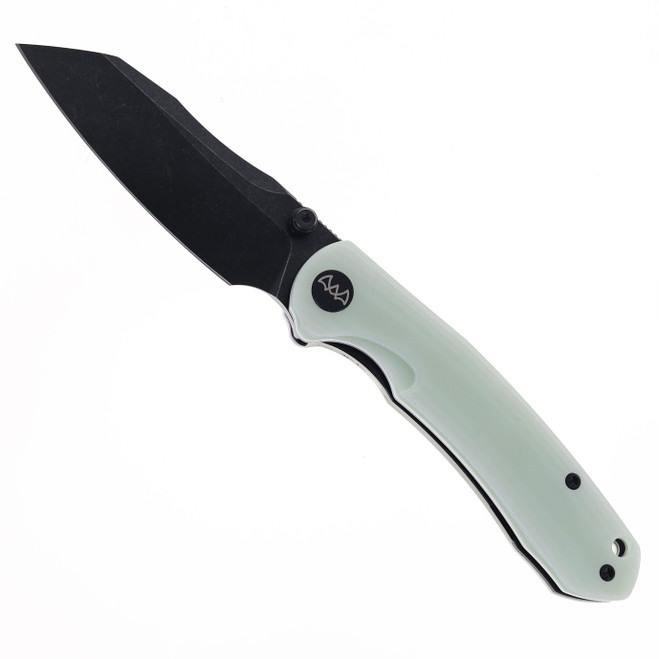 WIXCO Knives Folding Knife White G10 Handle 14C28N Plain Edge Stonewash Finish WX15-D
