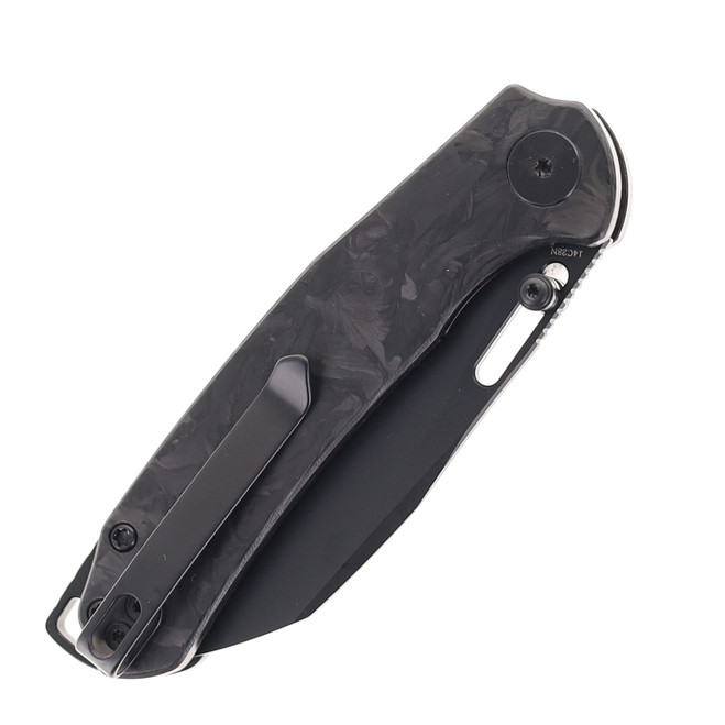 a/tan WIXCO Wortex Folding Knife Black Shredded Carbon Fiber Handle