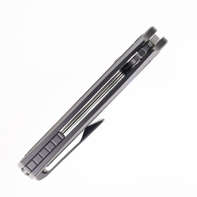 SixLeaf Folding Knife Titanium/Zirconium Horse Handle 10Cr15Mov