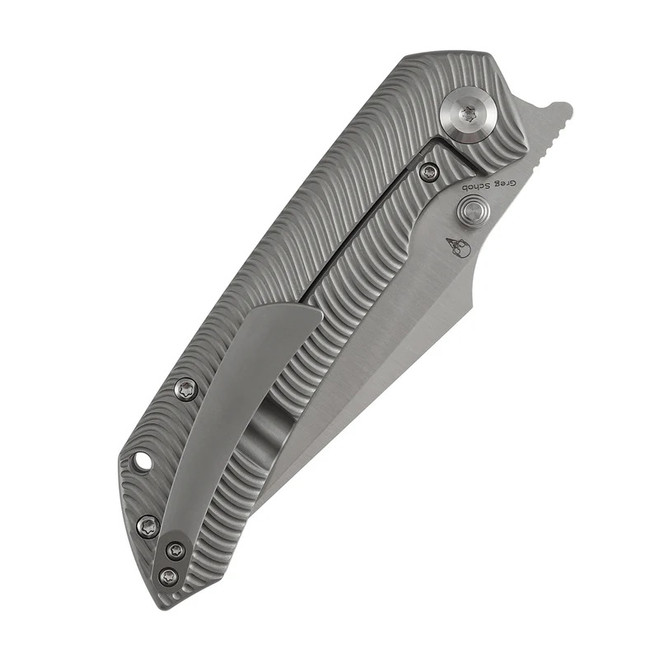 Kansept Fenrir Folding Knife Beadblast Titanium Handle S35VN