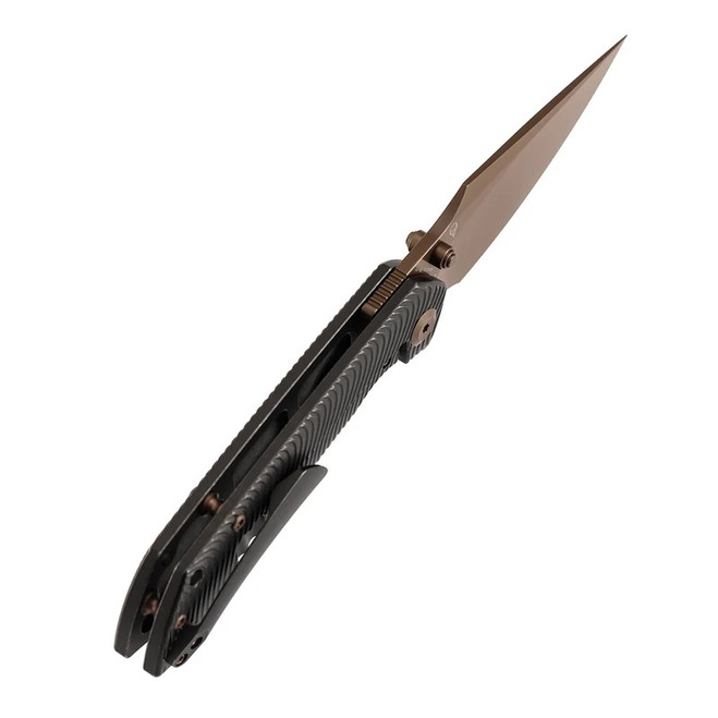 kinn Kansept Fenrir Folding Knife Blackwash Titanium Handle S35VN