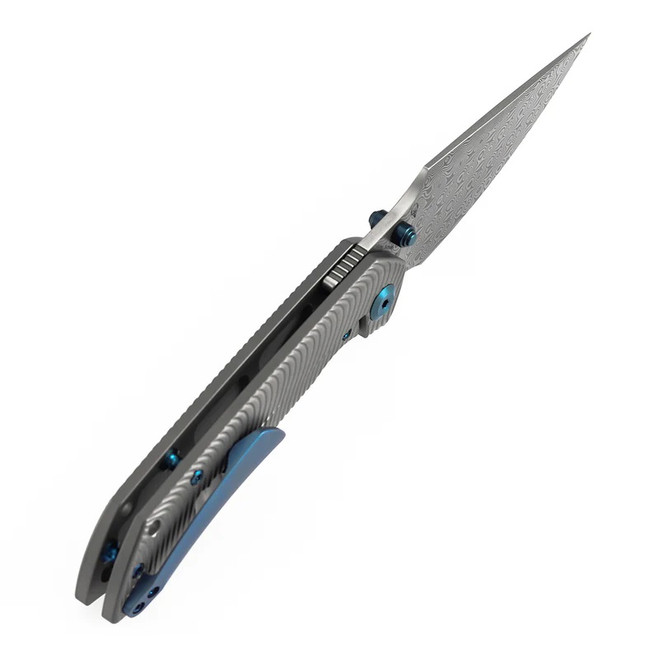 専用ページ② Kansept Fenrir Folding Knife Beadblast Titanium Handle Damascus