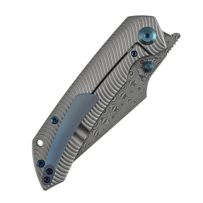 専用ページ② Kansept Fenrir Folding Knife Beadblast Titanium Handle Damascus