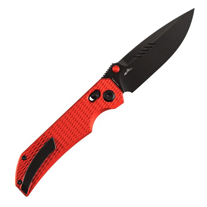 Tenable Eaglestrike Folding Knife Red Aluminum Handle Nitro-V