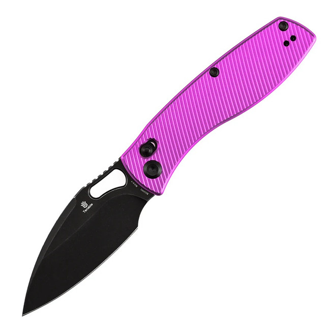 Tenable Heron Folding Knife Purple Aluminum Handle Nitro-V Plain
