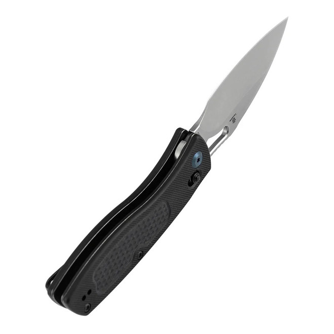 Tenable Heron Folding Knife Black G10 Handle Nitro-V Plain Edge
