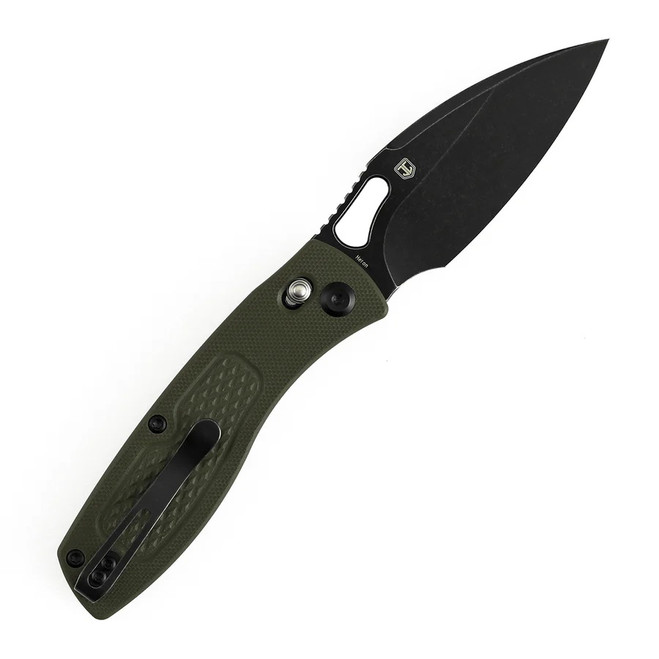 Tenable Heron Folding Knife Olive Green G10 Handle Nitro-V Plain