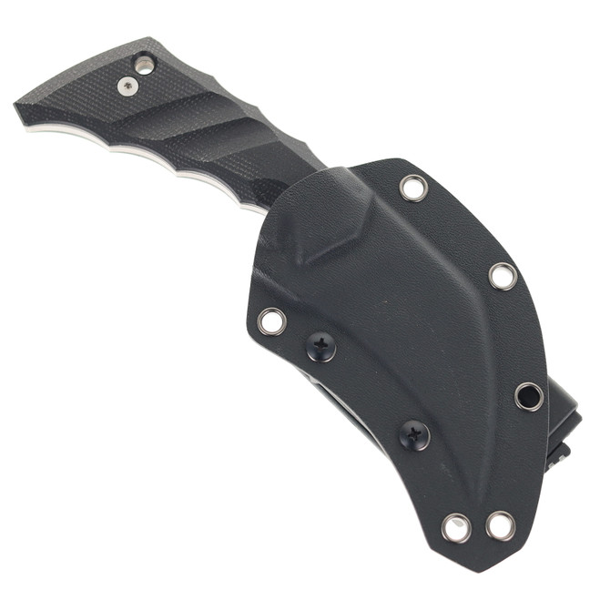 TwoSun Fixed Blade Knife Black Micarta Handle D2 Plain Edge TS618