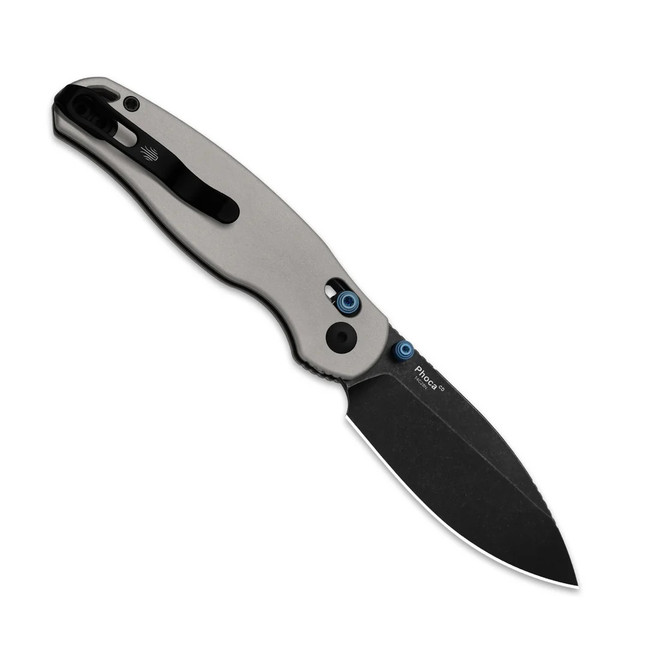 Kizer Phoca CD Folding Knife Light Gray Aluminum Handle 14C28N