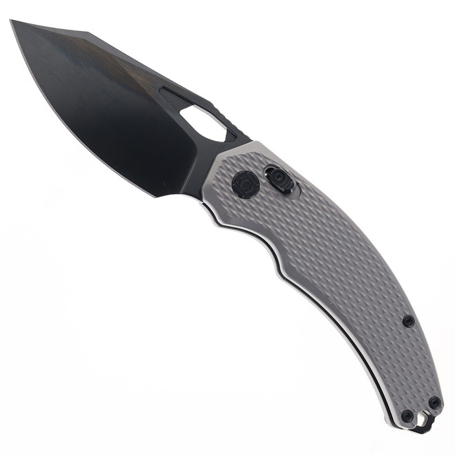 Kunwu Knives X-Padre Reverse Tux Folding Knife  Diamond Textured Titanium Handle DLC Elmax Blade XT Lock X706T-3