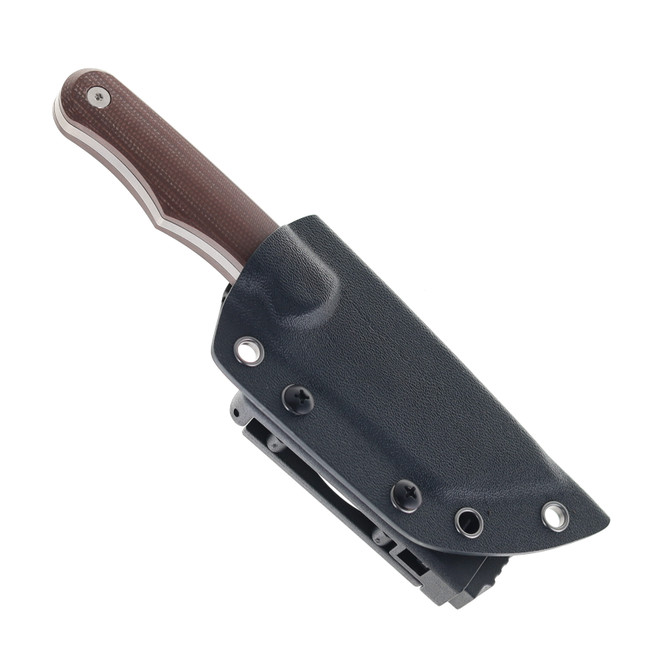 TwoSun Fixed Blade Knife Brown Micarta Handle D2 Plain Edge TS534