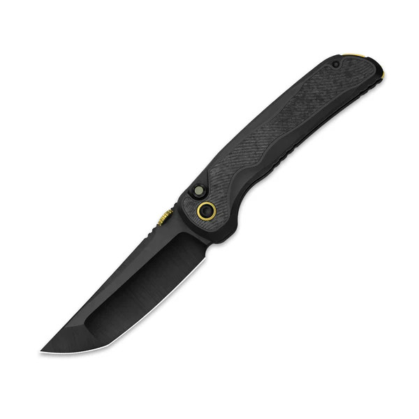 Kizer Mithril Folding Knife DLC Ultra Titanium/Carbon Fiber Handle M390 Tanto Plain Edge Hand Brushed/DLC Ultra Finish ZX-FK08A1