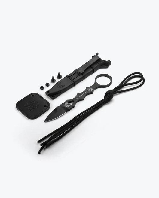 Benchmade Mini SOCP Fixed Blade Knife Black Handle 440C Spear