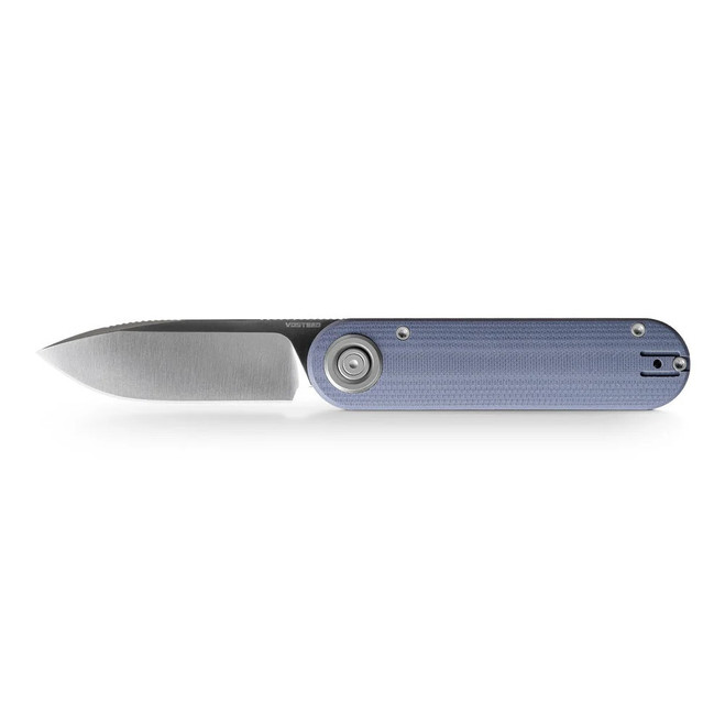 (Open Box) Returned Vosteed Corgi V Folding Knife Blue G10 Handle N690 Drop Point Plain Edge Satin Finish A3711