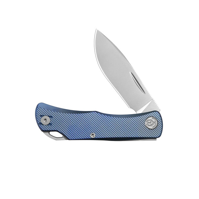 KB Knives El Dorado Folding Knife Blue Ano Titanium Handle M390
