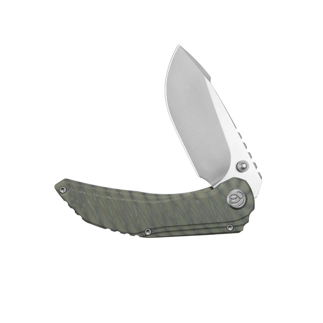 KB Knives Snorri Folding Knife Flame Ano Titanium Handle M390 Drop