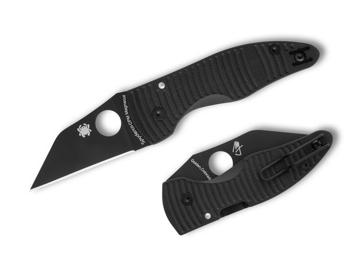 Spyderco Microjimbo Salt Folding Knife Black G10 Handle Magnacut Black Blade C264GMCBKP