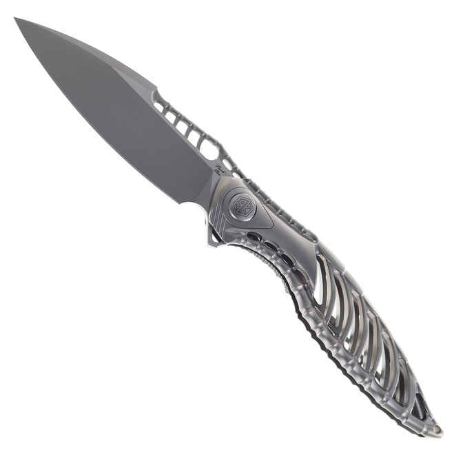 Rike Knife Thor 6 Plus Gray Titanium Handle Folding Knife M390 Blade Thor6-Plus/P