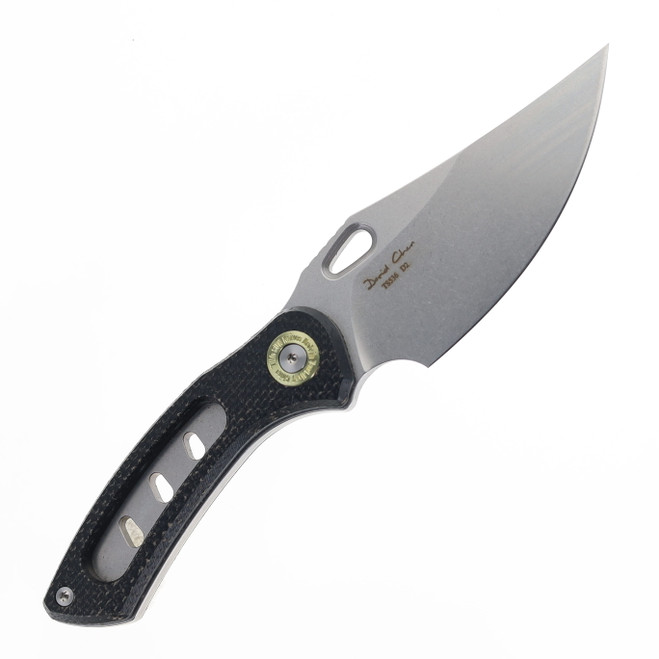 TwoSun Fixed Blade Knife Black Micarta Handle D2 Plain Edge