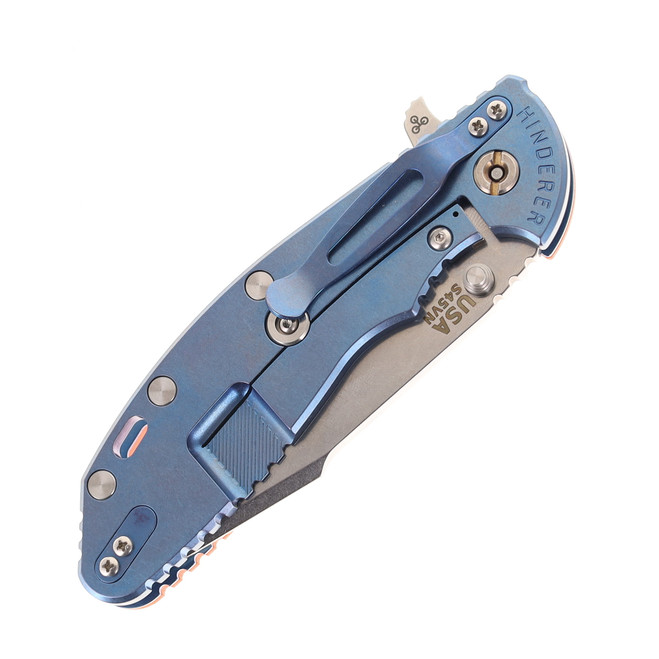 その他 Titanium Hinderer Knives XM-24 Harpoon Spanto Blade Folding Knife Orange