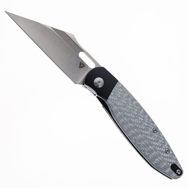 Tuya Knife Brian Edmonson BE Seaxy Folding Knife Titanium Handle Silvery Carbon Fiber S90V Blade