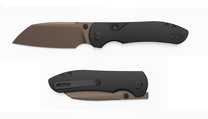 (Number 1) WMK Exclusive Vosteed LC Thornton Top Liner Lock Knife Black Micarta Handle Copper PVD 14C28N Blade A1705